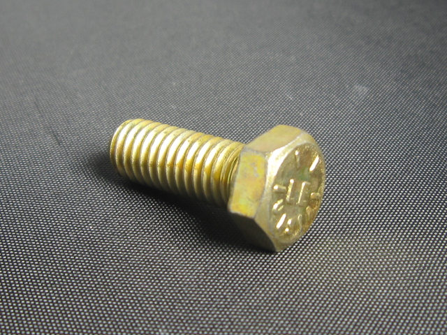 (image for) 5/16-18 GRADE 8 BOLTS ARE PLATED YELLOW ZINC (GOLD),1/2 WRENCHING,AND ARE PARTLY THREADED UNLESS NOTED. DOMESTIC MADE (USA).NOTE BOLTS OVER 6" ARE PLAIN!UNLESS NOTED.